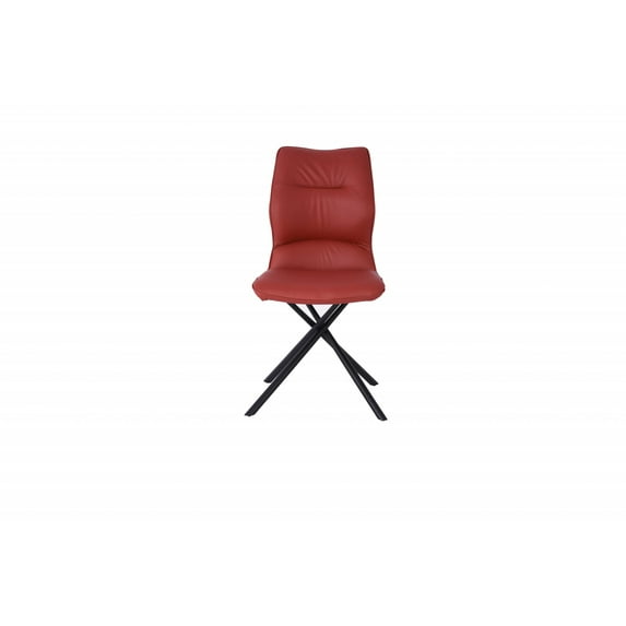 Comfy Faux Leather Burgundy Dining or Side Chair Set of 2