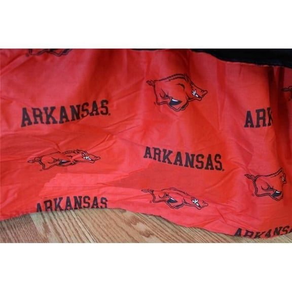 Comfy Feet ARKDRFL Arkansas Printed Dust Ruffle Full