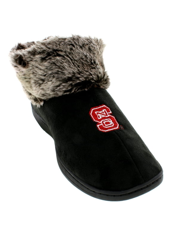 Comfy Feet Everything Comfy NC State Wolfpack Faux Sheepskin Furry Top Slipper - Large