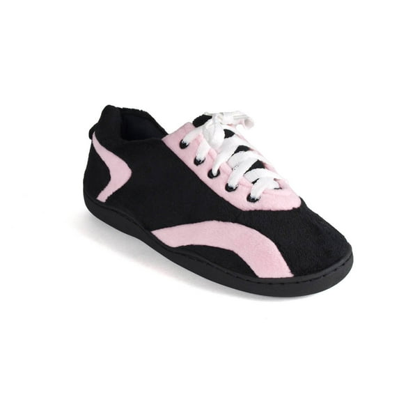 Comfy Feet Pink and Black Colorful Indoor Outdoor All Around Slipper XL