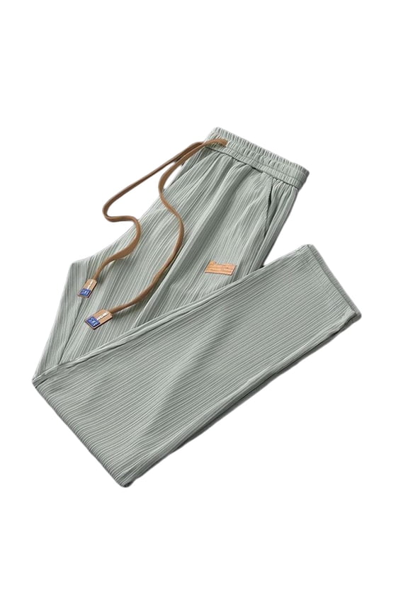 Comfy Fit Ice Silk Pants Women Men Comfort Casual Wrinkle Resistant Stretch Active Wear with Drawstring for Teen Green