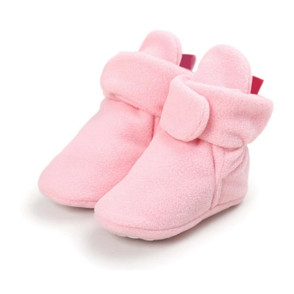 Comfy Fleece Booties for Boys and Girls, Soft Winter Shoes with Non-Slip Bottom, Ideal for Cold Climates