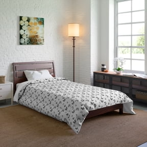 Comfy & Fluffy Black & White Butterflies Comforter