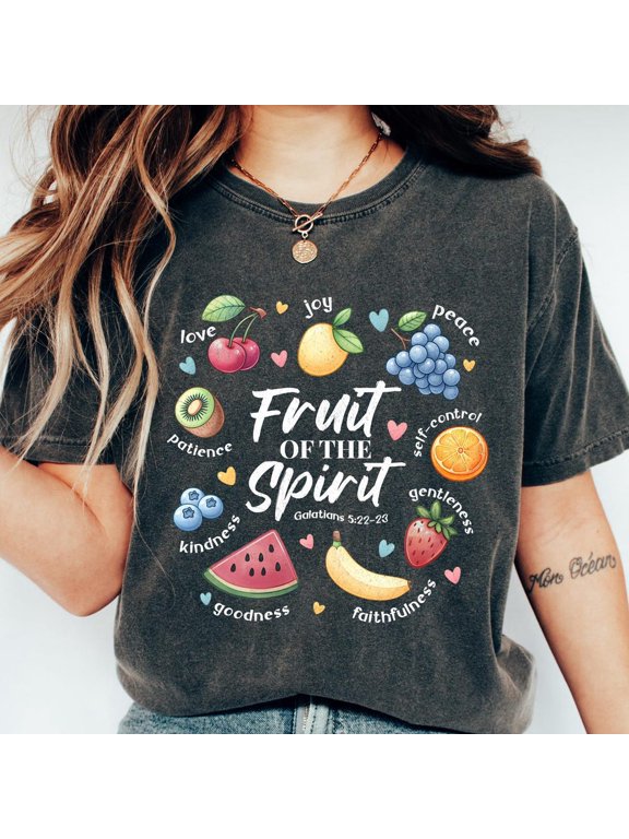 Comfy Fruit Of The Spirit T-Shirt, Christian Men.Tal Health Shirt, Bible Verse Tee, Galatians 5:22-23 Tshirt, Religious Woman'S Gift Unisex S-5XL Hot Trending Shirt, Vintage Birthday Gift