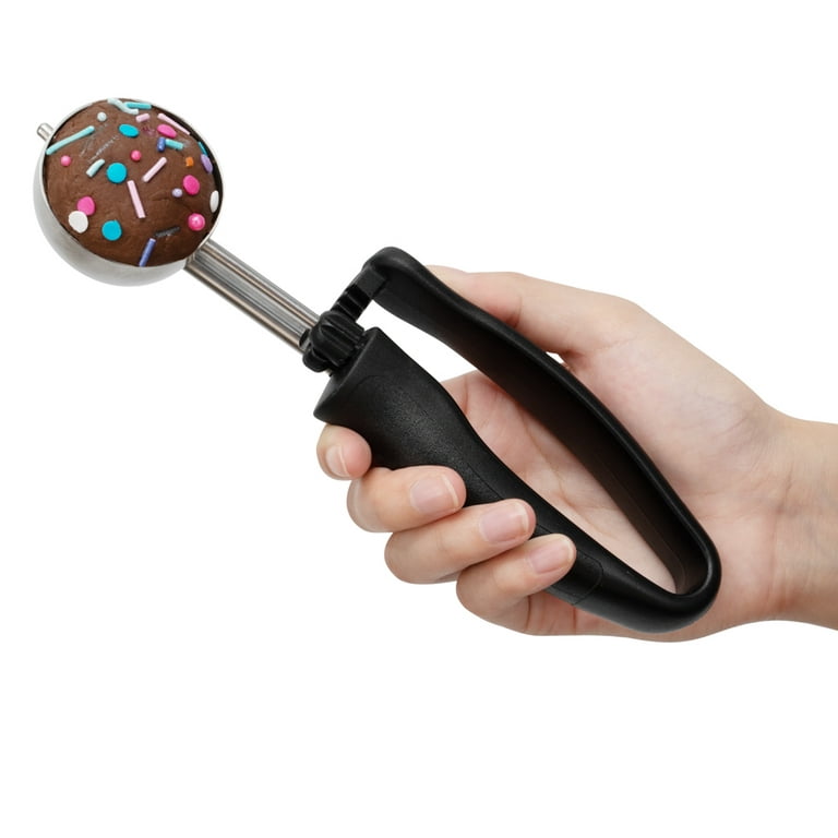 Comfy Grip 3.25 oz Stainless Steel #12 Ice Cream Scoop - with Green Handle  - 1 count box