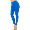 thumbnail image 1 of Comfy Heathered High Waisted Leggings Blue S/M, 1 of 2