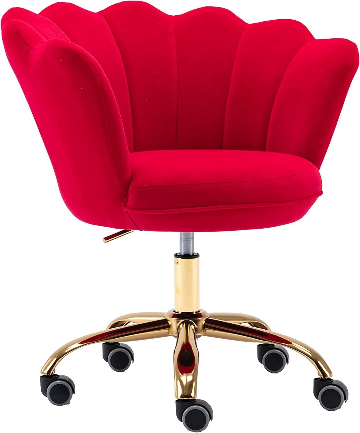 Comfy Home Office Task Chair with Wheels Cute Modern Upholstered
