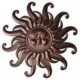 thumbnail image 1 of Comfy Hour Sun Face Metal Wall Art Decor, 27", Bronze, 1 of 3