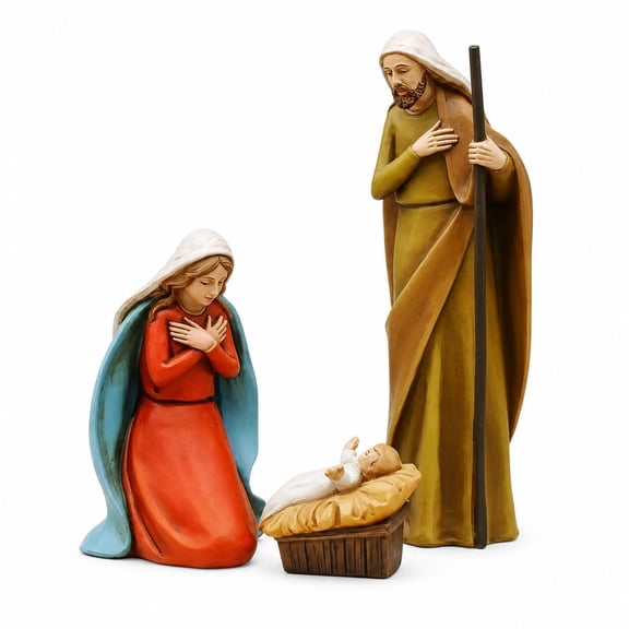 Comfy Hour 5-Inch Holy Family Nativity Scene Resin Figurine, 1 Piece