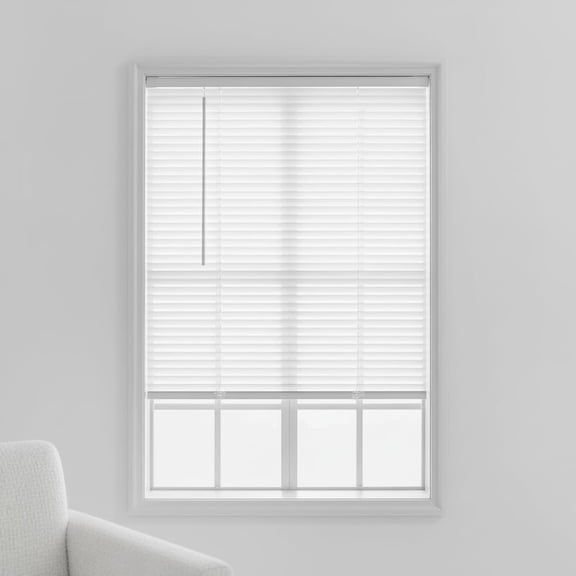 Comfy Hour 25 x 68 Inch White Aluminum No-Drill Magnetic Blinds for Metal Door