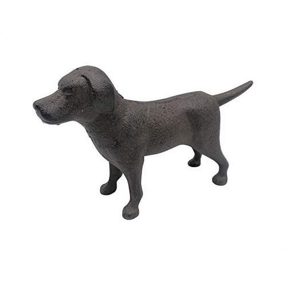 Comfy Hour Cast Iron Standing Dog Figurine – 7.6" Black, Antique & Vintage Animal Décor