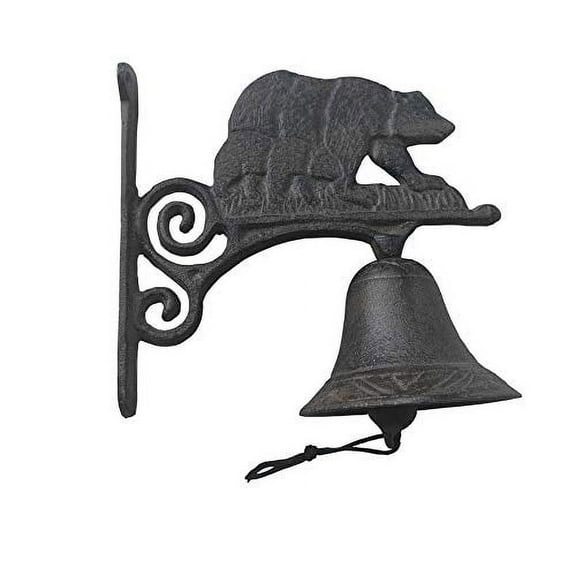 Comfy Hour Antique and Vintage Animal Collection Cast Iron Wall Decorative Bell - Bear, Brown