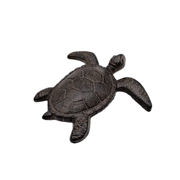 Comfy Hour 5.9 in Cast Iron Sea Turtle Statue, Antique Brown, 1 Pc