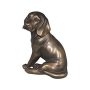 Comfy Hour Doggyland Collection 7 Stone Resin Sitting Labrador Dog Desktop Decorative Figurine, Copper