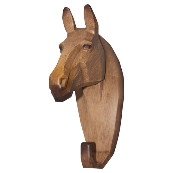 Comfy Hour Horse Head Wall Hook, 4.92x2.83x7.95 in, Polyresin, Bronze Brown, Set of 1