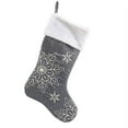 thumbnail image 1 of Comfy Hour Let It Snow Collection 18"x11" Christmas Winter Snowflake Stocking, Dark Gray, Polyester, 1 of 3