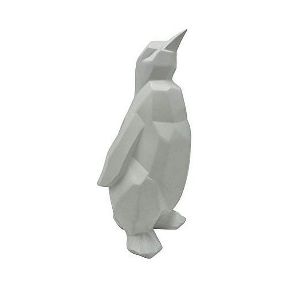 Comfy Hour Wildlife Collection 7" Penguin Tabletop Decorative Figurine, 3D Paper Folding Effect Finish, White, Polyresin
