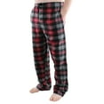 thumbnail image 1 of Comfy Lifestyle Men’s Fleece Plaid Pajama Pants, Soft and Cozy, Lightweight Drawstring Lounge Bottoms with Pockets, Red Gray Black Plaid PL11, XX-Large, 1 of 3