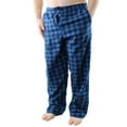 thumbnail image 1 of Comfy Lifestyle Men’s Fleece Plaid Pajama Pants, Soft and Cozy, Lightweight Drawstring Lounge Bottoms with Pockets, Blue Checkered Pl16, 3X-Large, 1 of 5