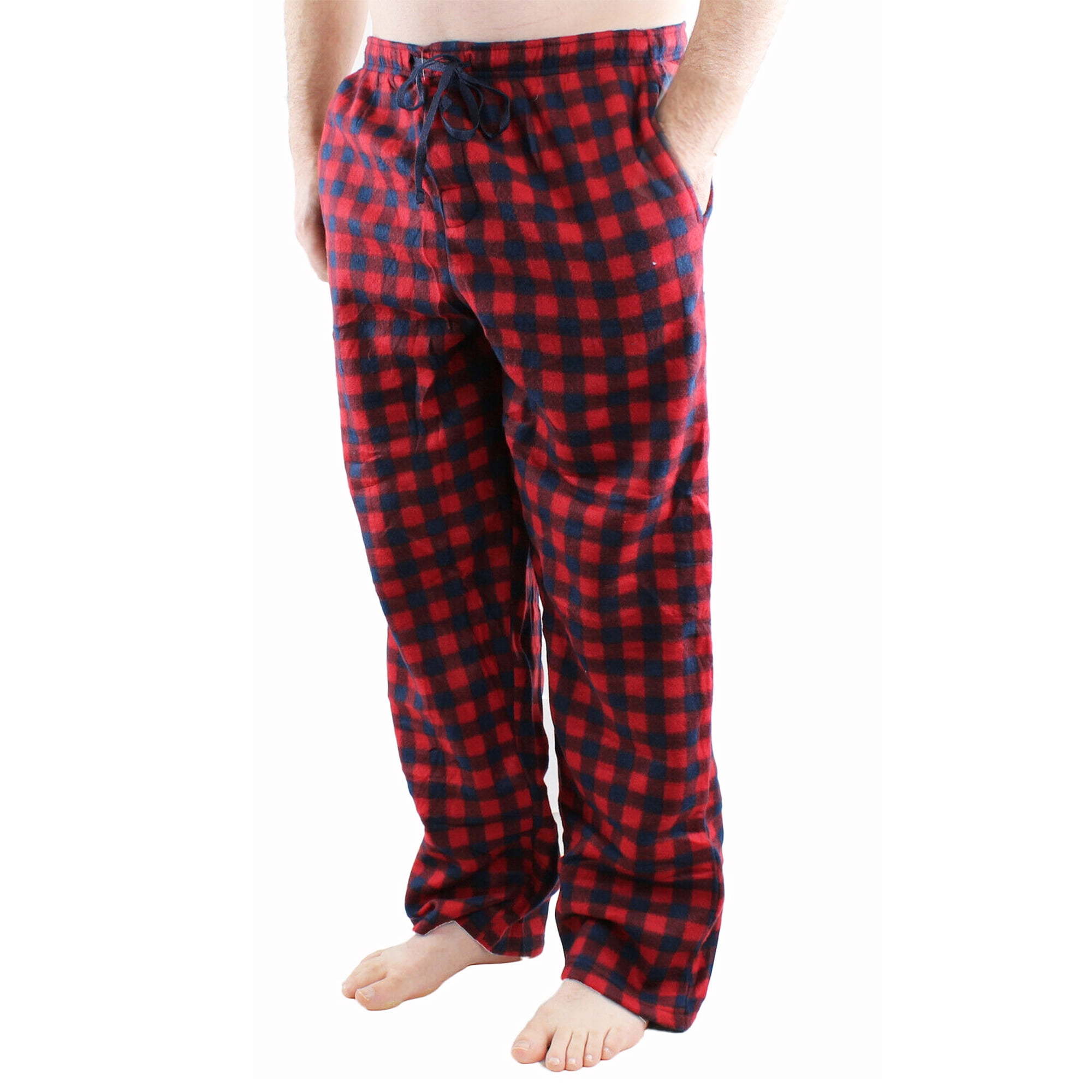 Comfy Lifestyle Men’s Fleece Plaid Pajama Pants, Soft an…