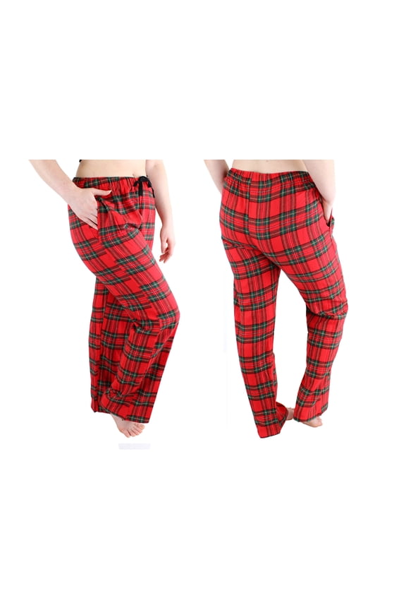 Pajama Pants Women's Flannel Sleep Bottoms Lightweight Lounge Pant with Pockets
