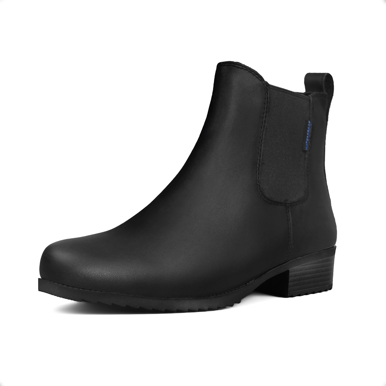 Comfy Moda Women s Chelsea Boots Waterproof Fleece Lined Antique Brown Daily Walmart