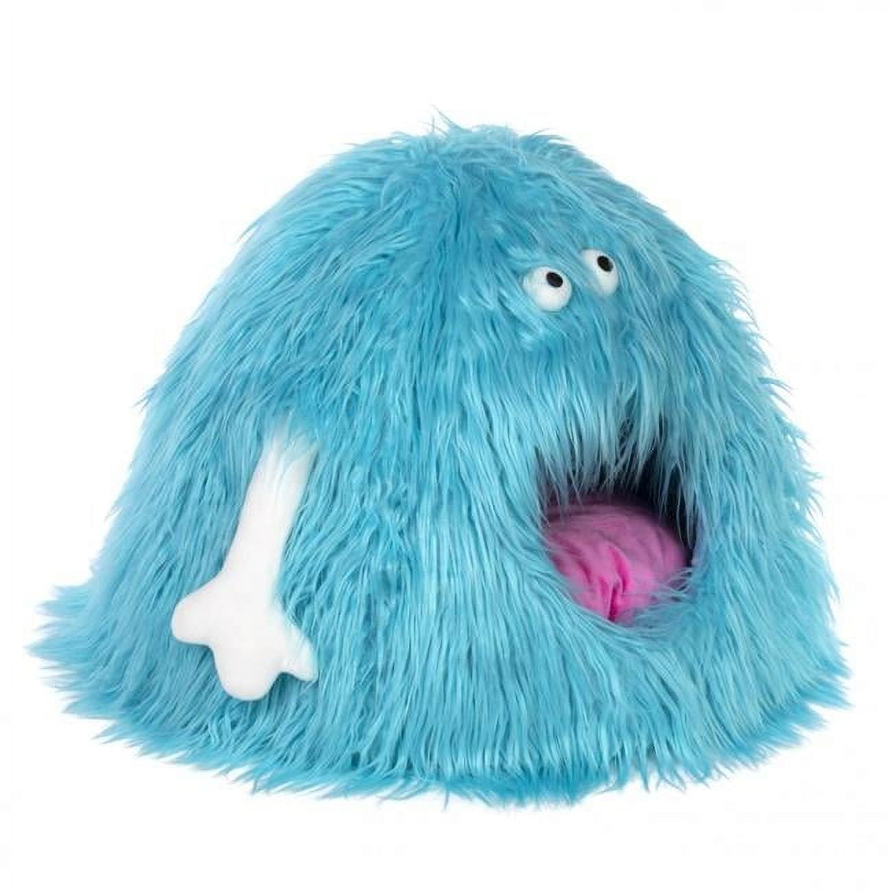 Comfy Monster Hideaway Cat Bed, Blue