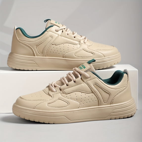 [Comfy Non-Slip Sneakers] Men's Vintage Colour Block Low Top Skateboard Shoes, Comfy Non Slip Casual Durable Sneakers For Men's Outdoor Activities