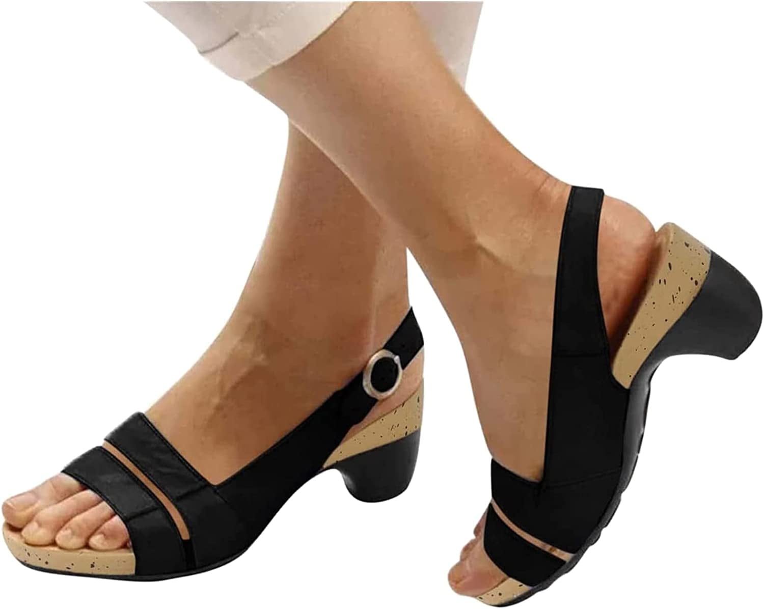 CMF Orthopedic Women Sandals Casual Open Toe Tribal Retro Wedge Sandals