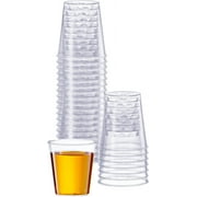 Comfy Package 1 Oz Disposable Shot Glasses Clear Plastic Cups, 100-Pack