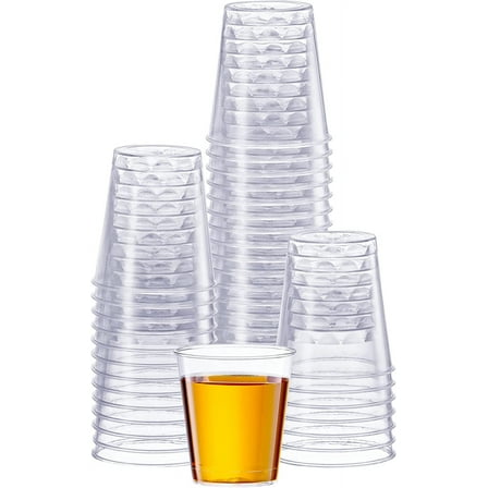 SETUP 1 Oz Disposable Shot Glasses Clear Plastic Cups, 200-Pack