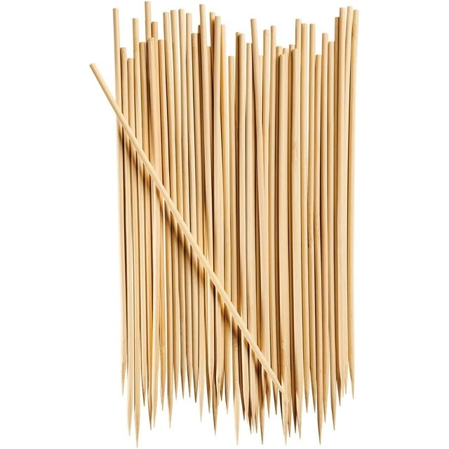 Comfy Package 10” Wooden Bamboo Skewers, Kabob Sticks for Grilling BBQ, Meat Skewers 100Pack