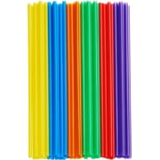 Comfy Package 10” Disposable Straws Drinking Plastic Straw Bulk Pack, Assorted 200-Pack