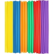 Comfy Package 10.02” Disposable Straws Drinking Plastic Straw Bulk Pack, Assorted 500-Pack