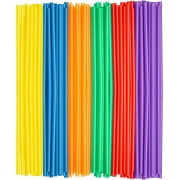 Comfy Package 10” Disposable Straws Drinking Plastic Straw Bulk Pack, Assorted 500-Pack
