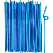Comfy Package 10” Plastic Flexible Straws Disposable Drinking Straw Bendable, 300-Pack