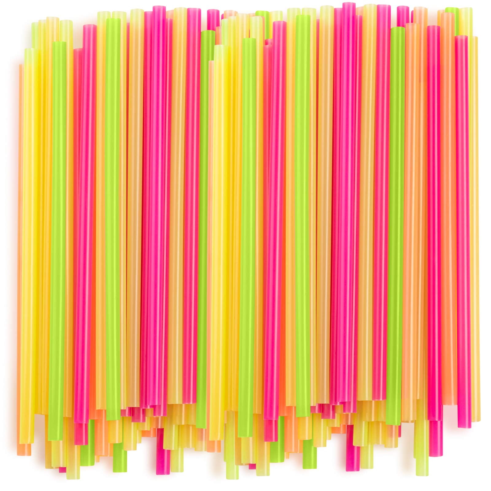Comfy Package Jumbo Smoothie Straws [200 Count] - 10mm Wide, 8.5" Long, Assorted Colors For Boba, Milkshakes & Thick Drinks