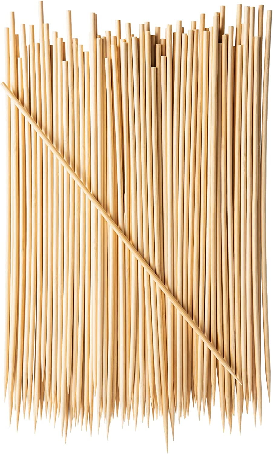 Andyrex Wood Skewers 12 inch,Natural Bamboo Skewers for BBQ,Corn