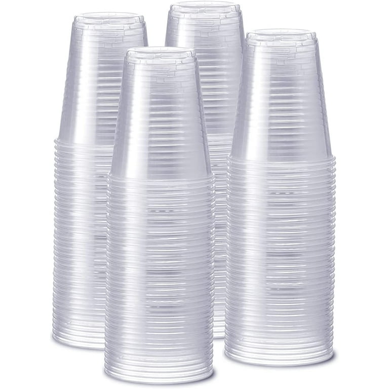 Plastic Cups with Lids - 12 oz - BPA-Free Clear Plastic Cups - Rolled Rim  Disposable Coffee Cups - C…See more Plastic Cups with Lids - 12 oz 