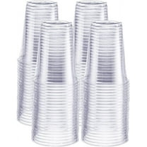 Comfy Package 16 Oz Clear Plastic Cups Disposable Iced Coffee Cups, 100-Pack