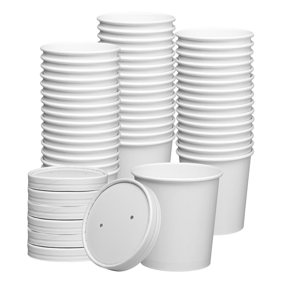8 oz Disposable Soup Cups With Lids Plastic 240 Set – Pony Packaging