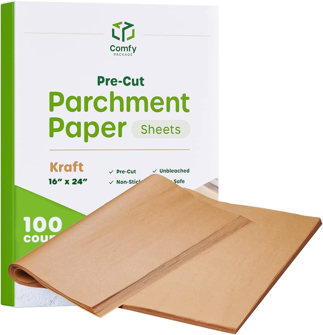 Baker's Secret Paper Microwave Safe Unbleached Parchment Paper Sheets 9x 13