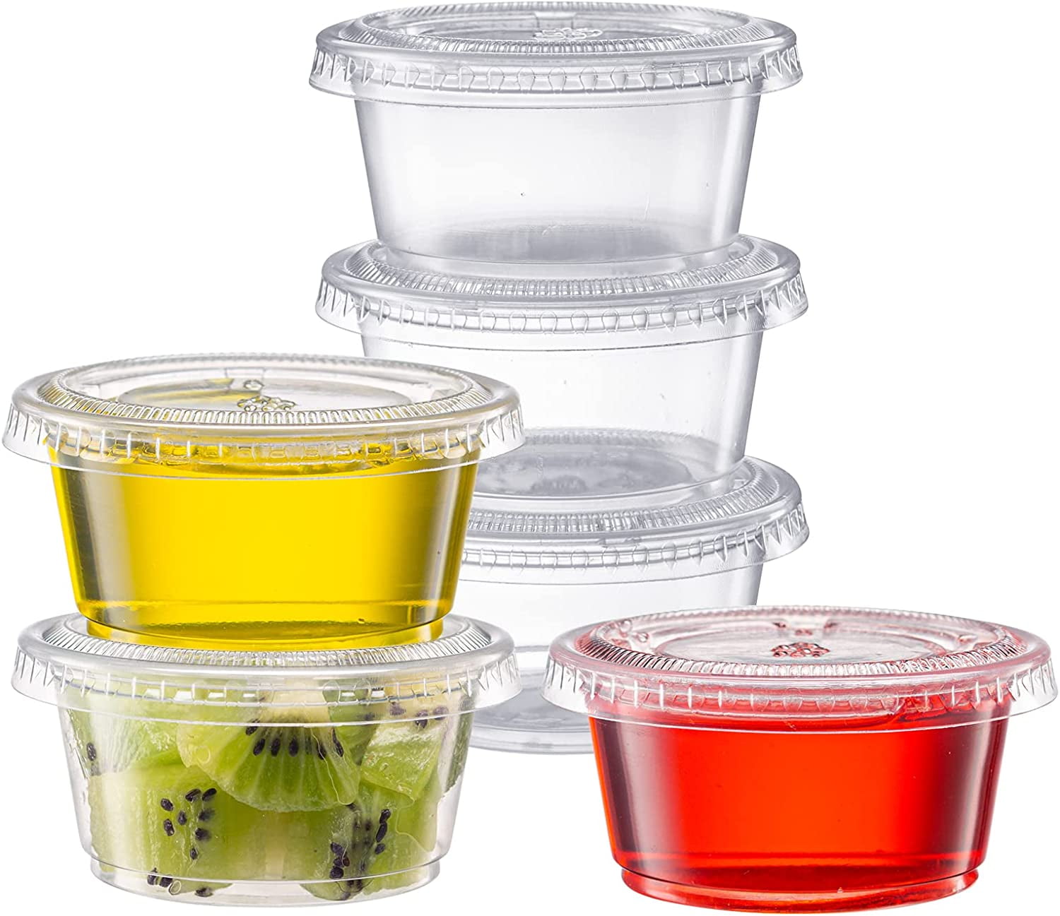 Condiment Cups container with Lids- 8 pk. 1 oz.Salad Dressing