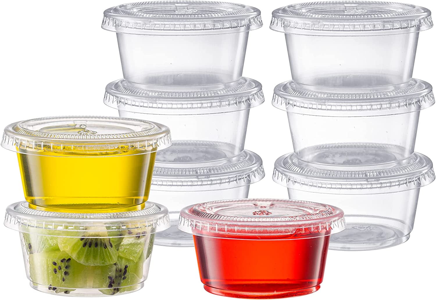 Comfy Package 2 Oz Mini Sauce Containers with Lids, 200Pack, BPAFree
