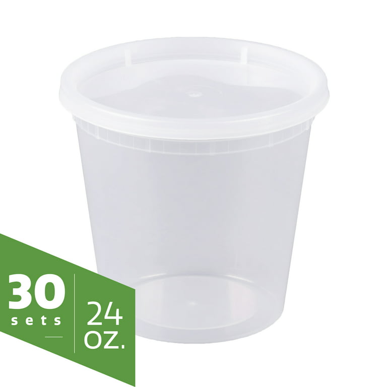 Comfy Package Plastic Deli Containers with Lids Set for Food To Go