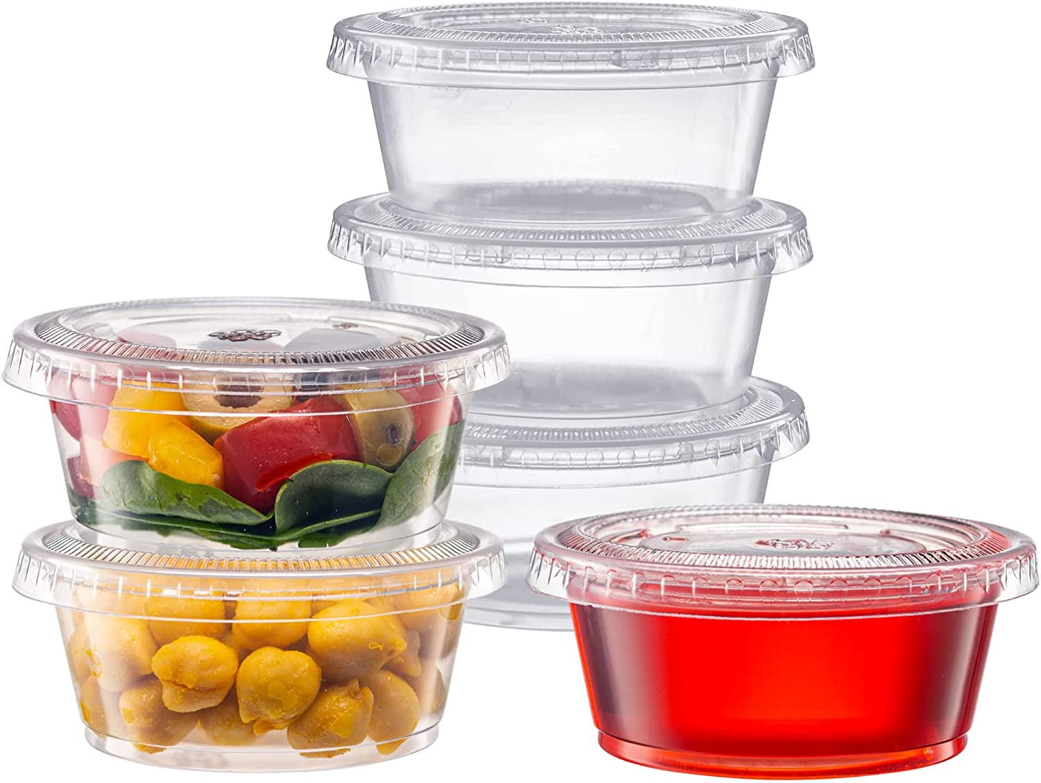 Comfy Package 3.25 Oz Condiment Containers Small Plastic
