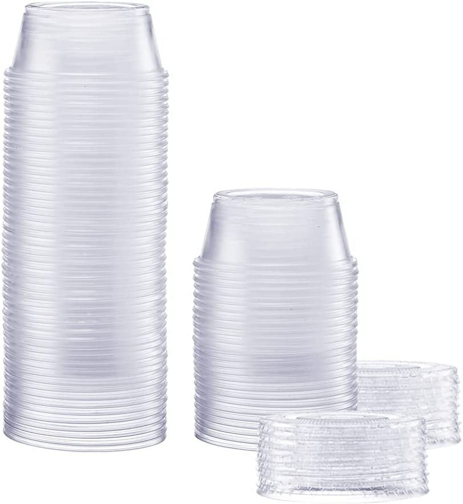 Delove [7 Pack] 2.7 oz Small Glass Condiment Containers with Lids