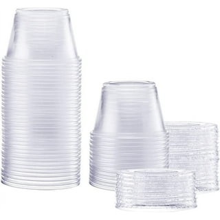 Comfy Package 4 Oz Condiment Containers Small Plastic Containers with Lids,  100-Pack