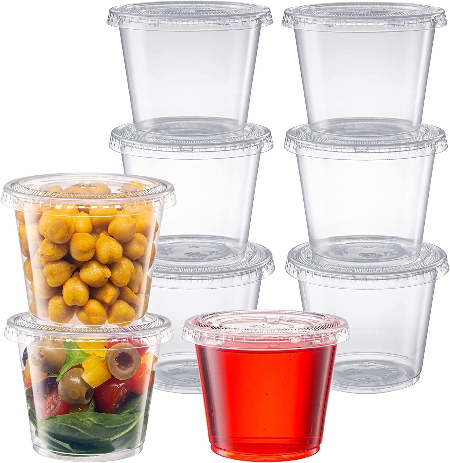 Comfy Package Disposable Individual 5.5 Oz Condiment Containers with ...
