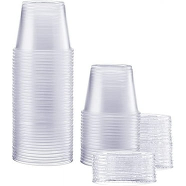 Comfy Package 5.5 Oz Sample Cups Small Plastic Containers with Lids, 50-Pack